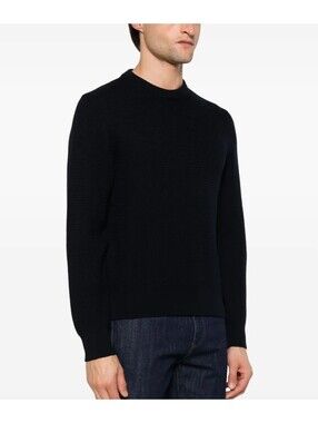 CANALI Mens Black Sweatshirt Size 52, Large